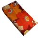 Nappe fleurs orange, 165x160 cm