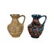 Ensemble de 2 vases multicolores en poterie Fat Lava Op Art par Bay Ceramics Allemagne, années 1960