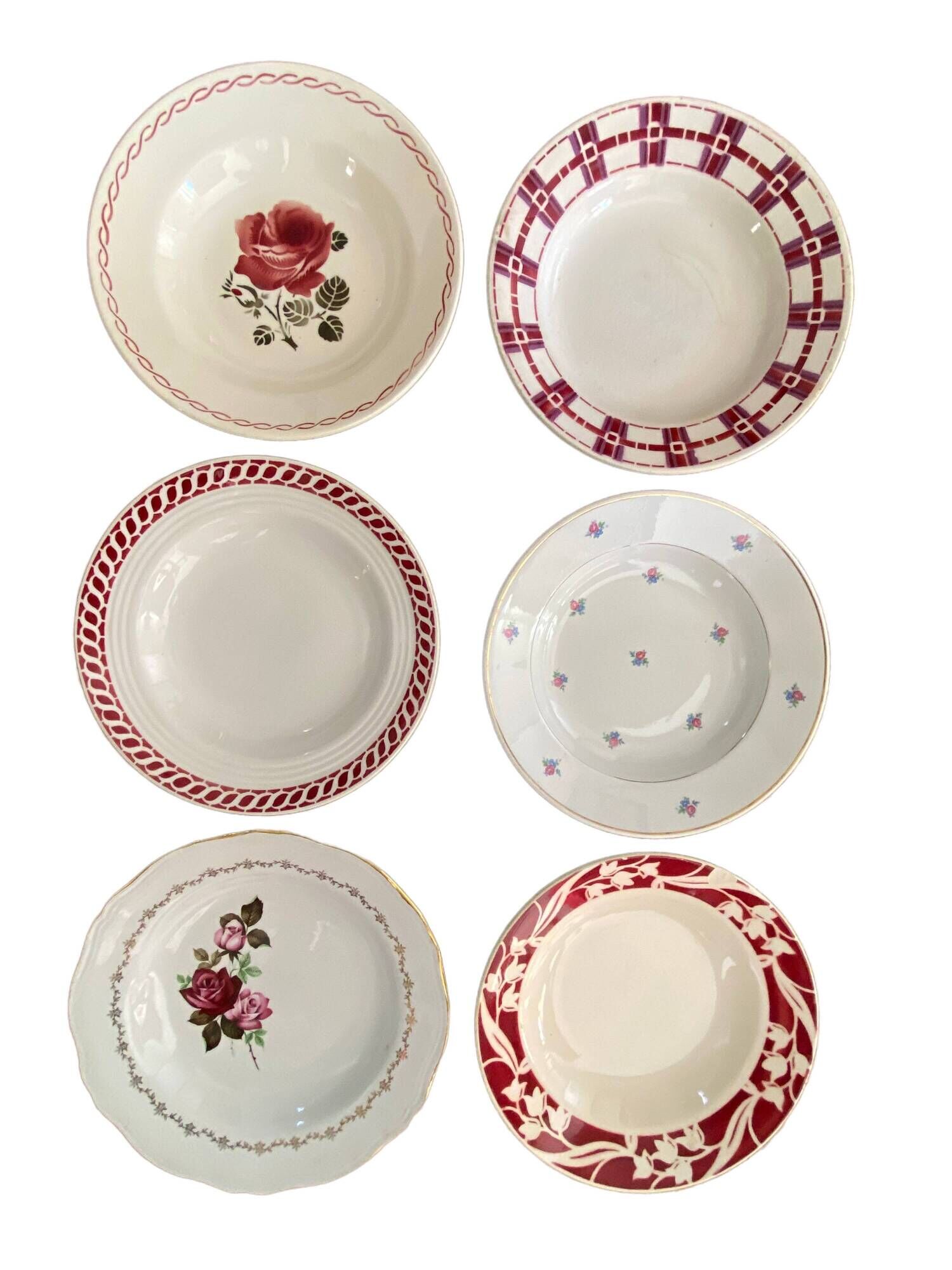 Old hollow plates mismatched in red.