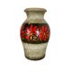 Vase de sol  multicolore en poterie fat lava fabriqué par Scheurich, années 1970