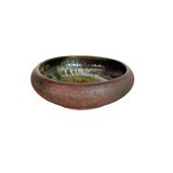 Ceramic studio pottery bowl shell element by gerhard liebenthron, germany, 1970s