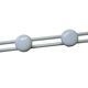 White lacquered metal hook, 4 hooks, industrial style