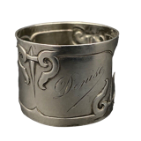 Solid silver towel ring punch minerva denise xxe