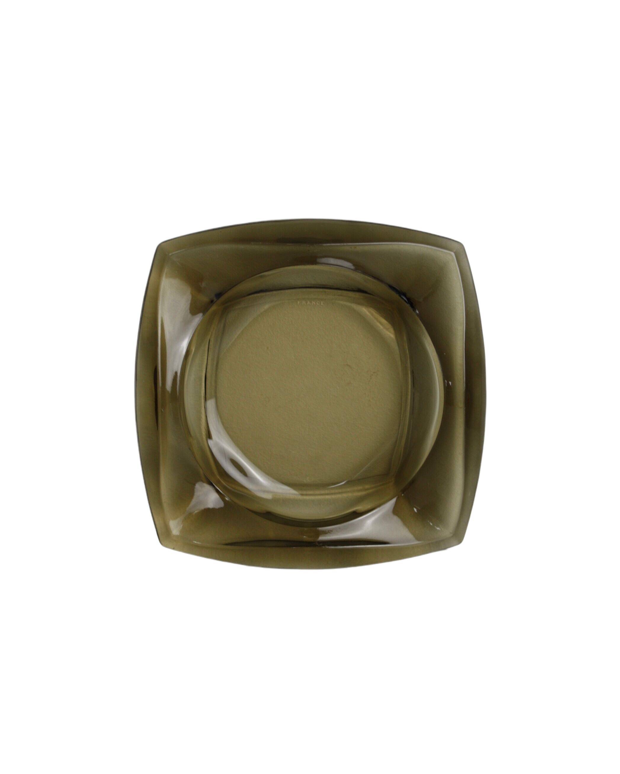 Vintage smoked glass ashtray