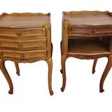 Paire de chevets style Louis XV en merisier