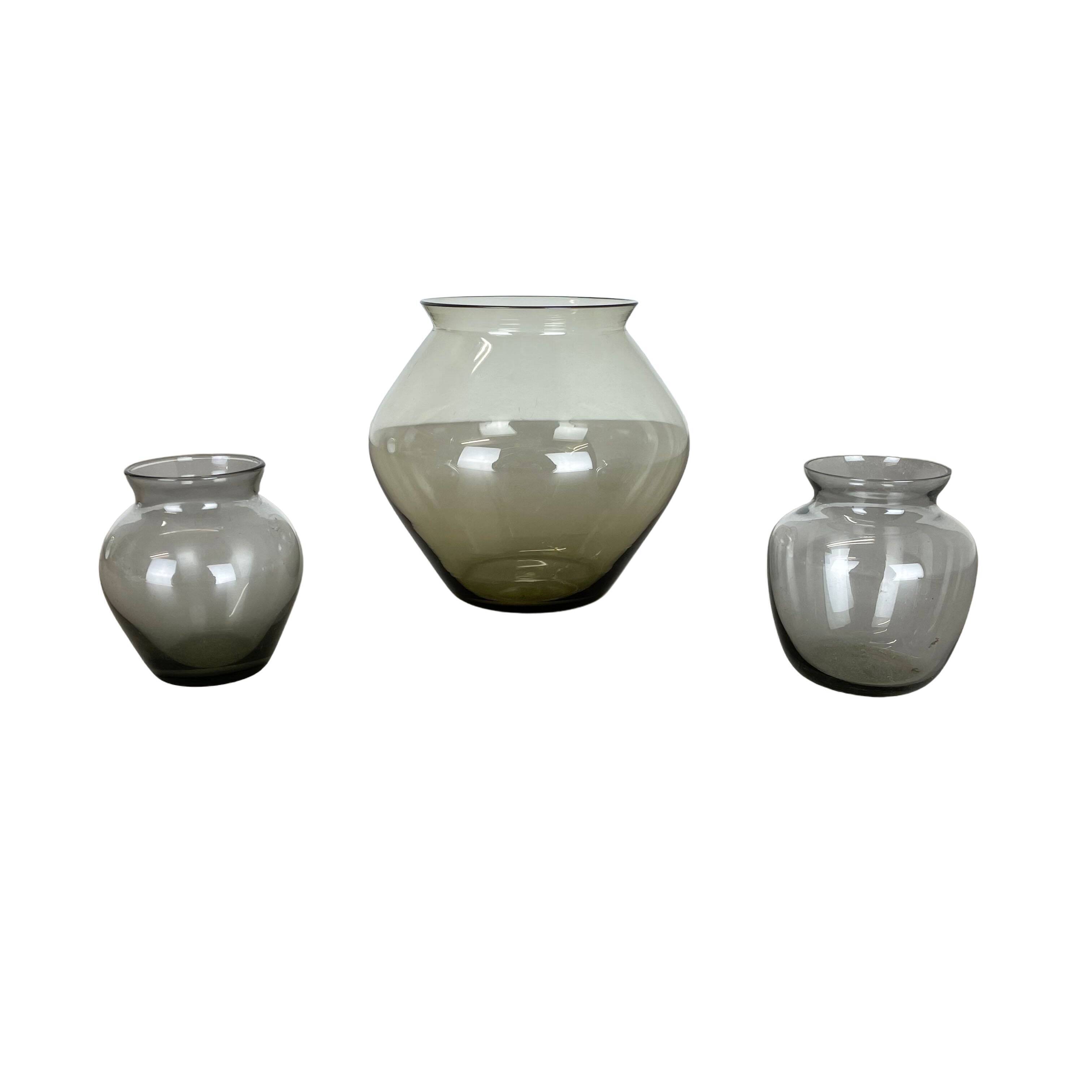 Set of Three Turmalin Vases by Wilhelm Wagenfeld for WMF, Germany 1960