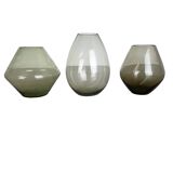 Set of Three Turmalin Vases Wilhelm Wagenfeld Wmf Attributed, Germany 1960s