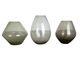 Set of Three Turmalin Vases Wilhelm Wagenfeld Wmf Attributed, Germany 1960s