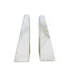 Pair of book greenhouses in alabaster white marble