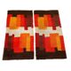 Ensemble de 2 tapis multicolores à poils hauts Rya par Desso, Pays-Bas, années 1970