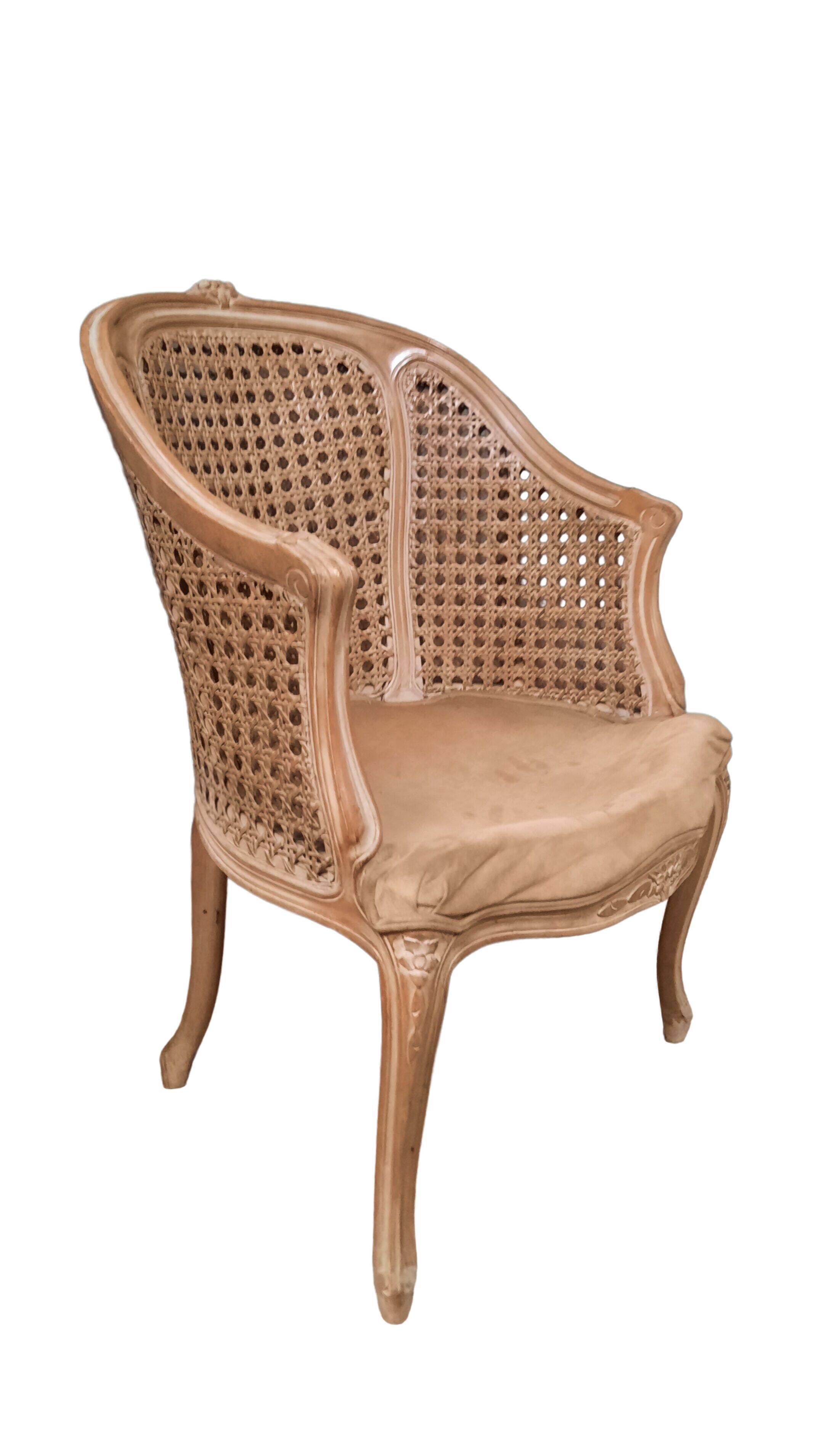 Louis XV style canned armchair
