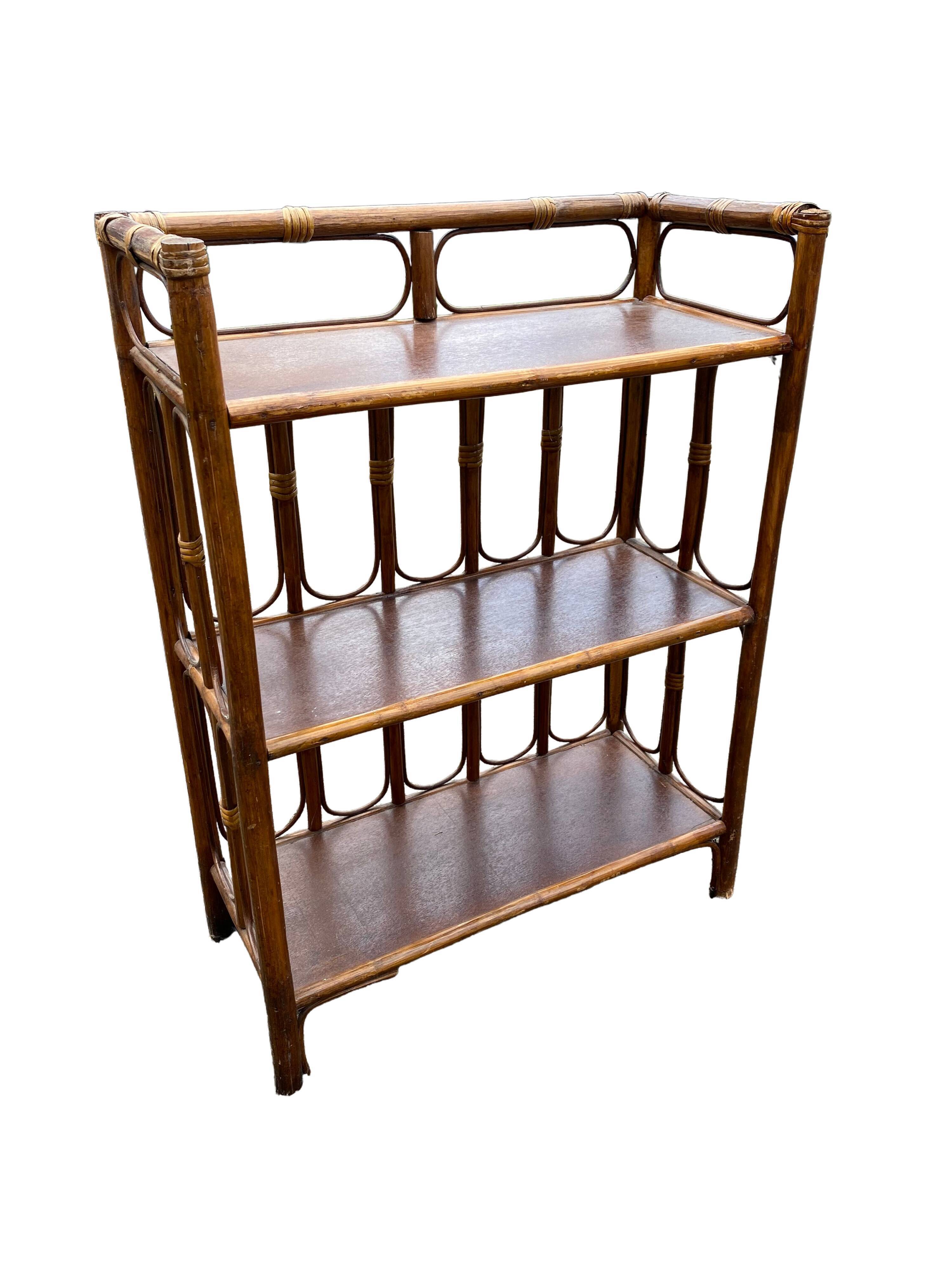 Rattan shelf