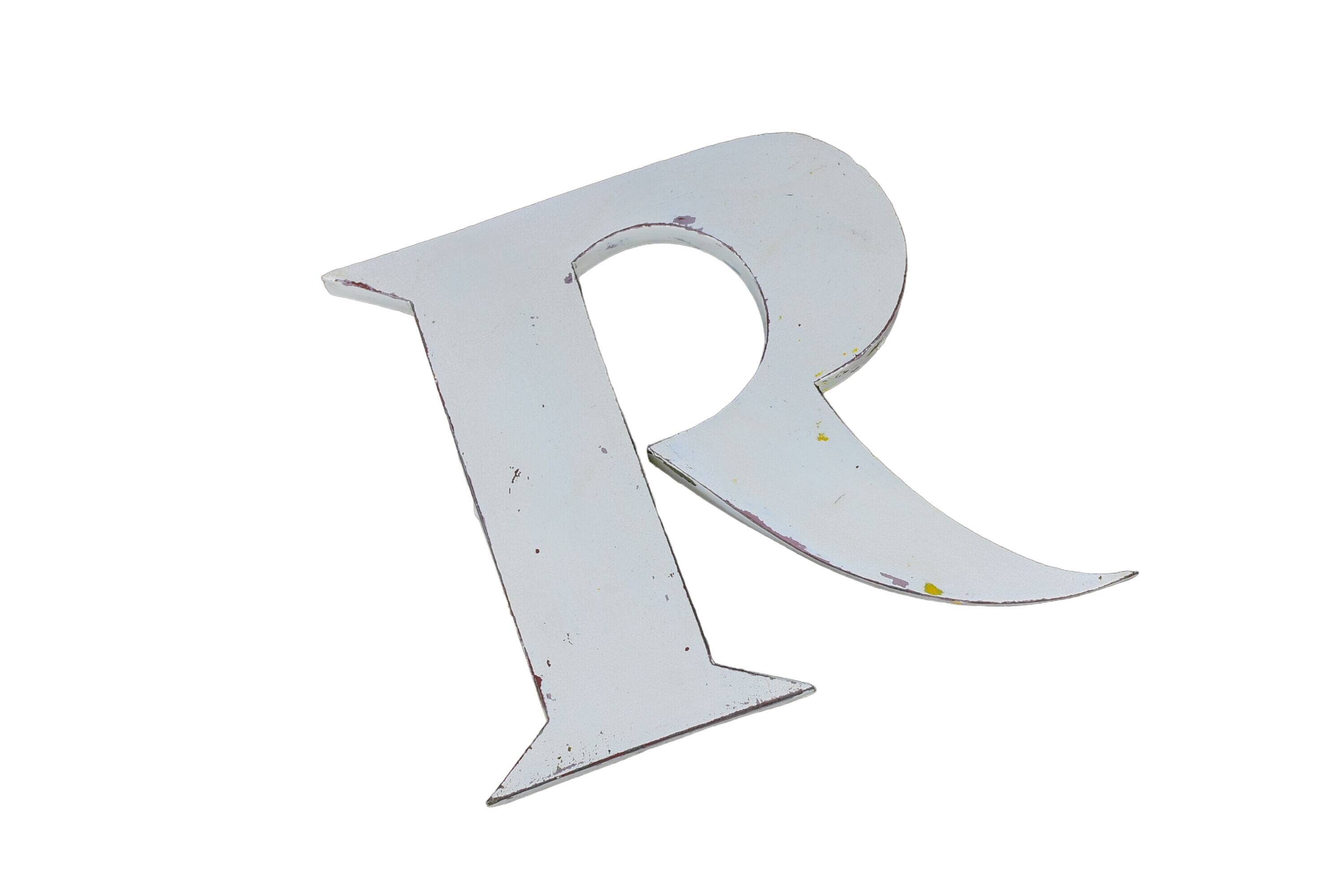 Lettre zinc blanche "r"