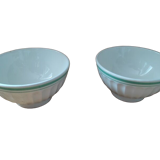 Porcelain bowls italy bordered green