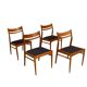 Lot de 4 chaises vintage scandinaves en chêne année 60  Ref. Marcel.