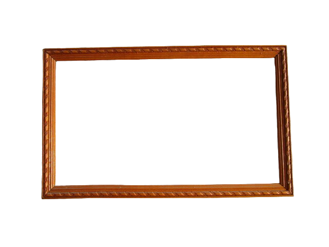 Old frame in worked wood