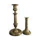 Set of 2 old brass candle holders
