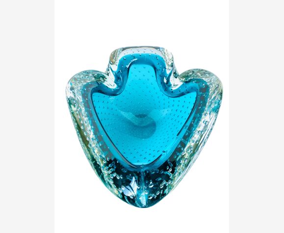 Vide poche italien vintage en verre de Murano bullicante, 1970