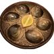 Assiette barbotine faience saint clement  coquillages