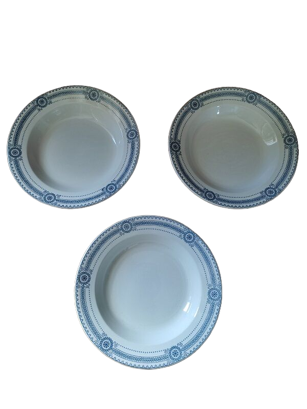 Hollow plates Porcelain Sarreguemines Carina