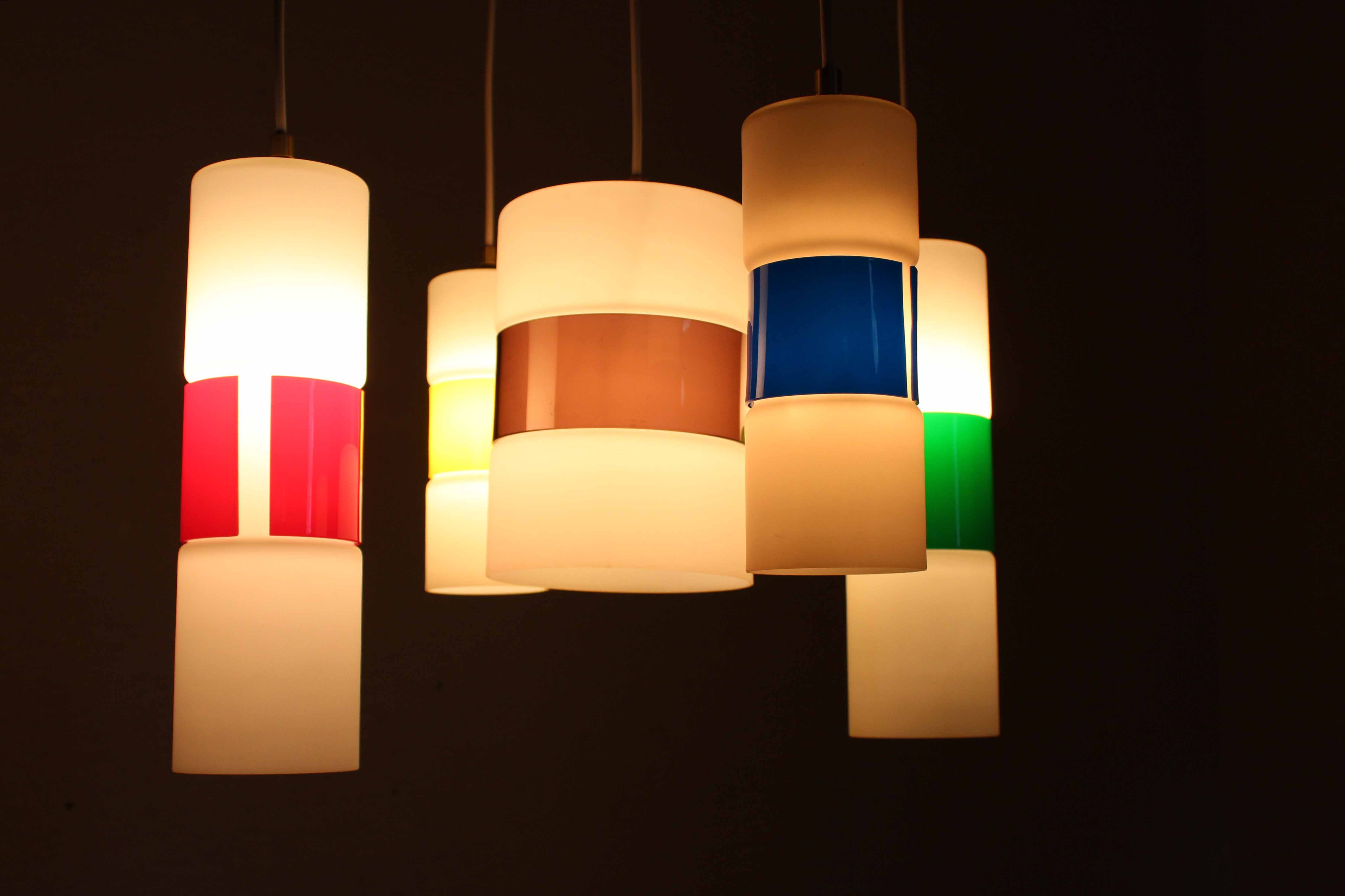 Chandelier with vintage suspensions