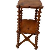 Selette vintage 3 niveaux en bobines de fils en bois années 20-30