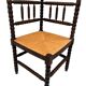 Corner chair wood turned vintage years 50-60