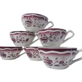 6 cups Digoin Sarreguemines