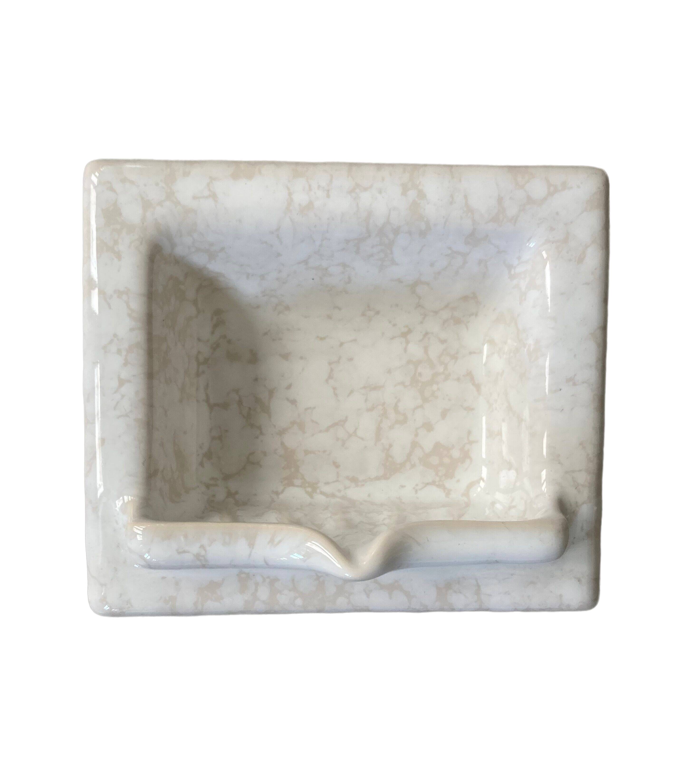 Wall mounted ceramic soap dish