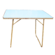 Old Foldable Camping Table Turquoise Blue