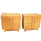 2 old bedsides table in blond wood