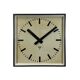 Dark grey square wall clock from pragotron, 1960s