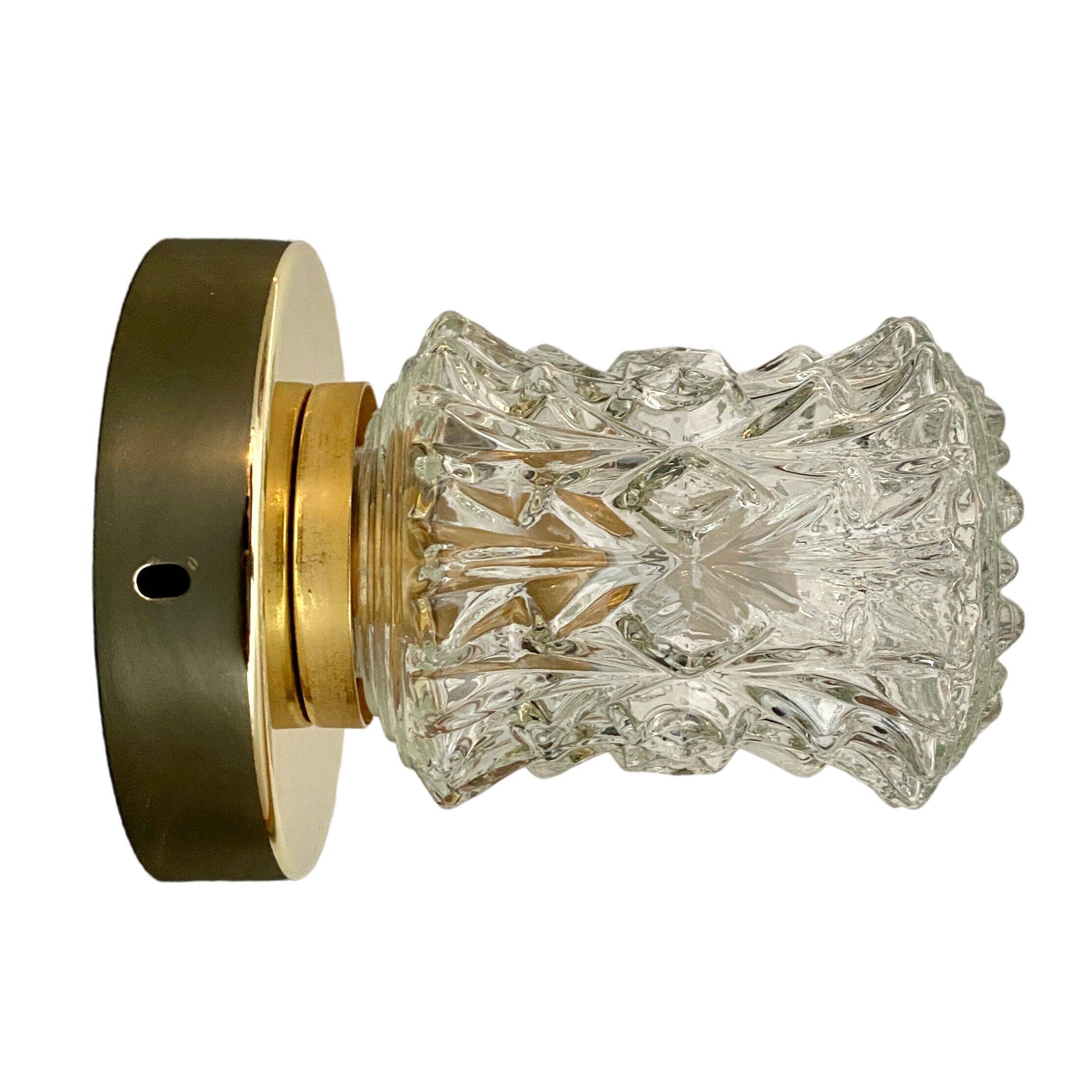 Vintage glass globe wall lamp