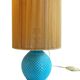 Vintage lamp in opaline blue and golden sons