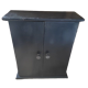 Medicine cabinet toilet solid wood black patinated