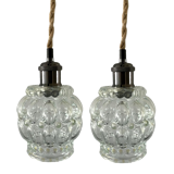 Set of two glass walking lamps