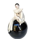 Vintage pierrot ceramic pot