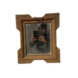 Miroir ancien bois doré sculpté format à suspendre