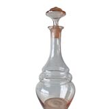Pink glass decanter