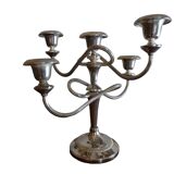 Chandelier 5 burners vintage silver metal