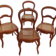 6 louis Philippe style chairs in solid wood merisier
