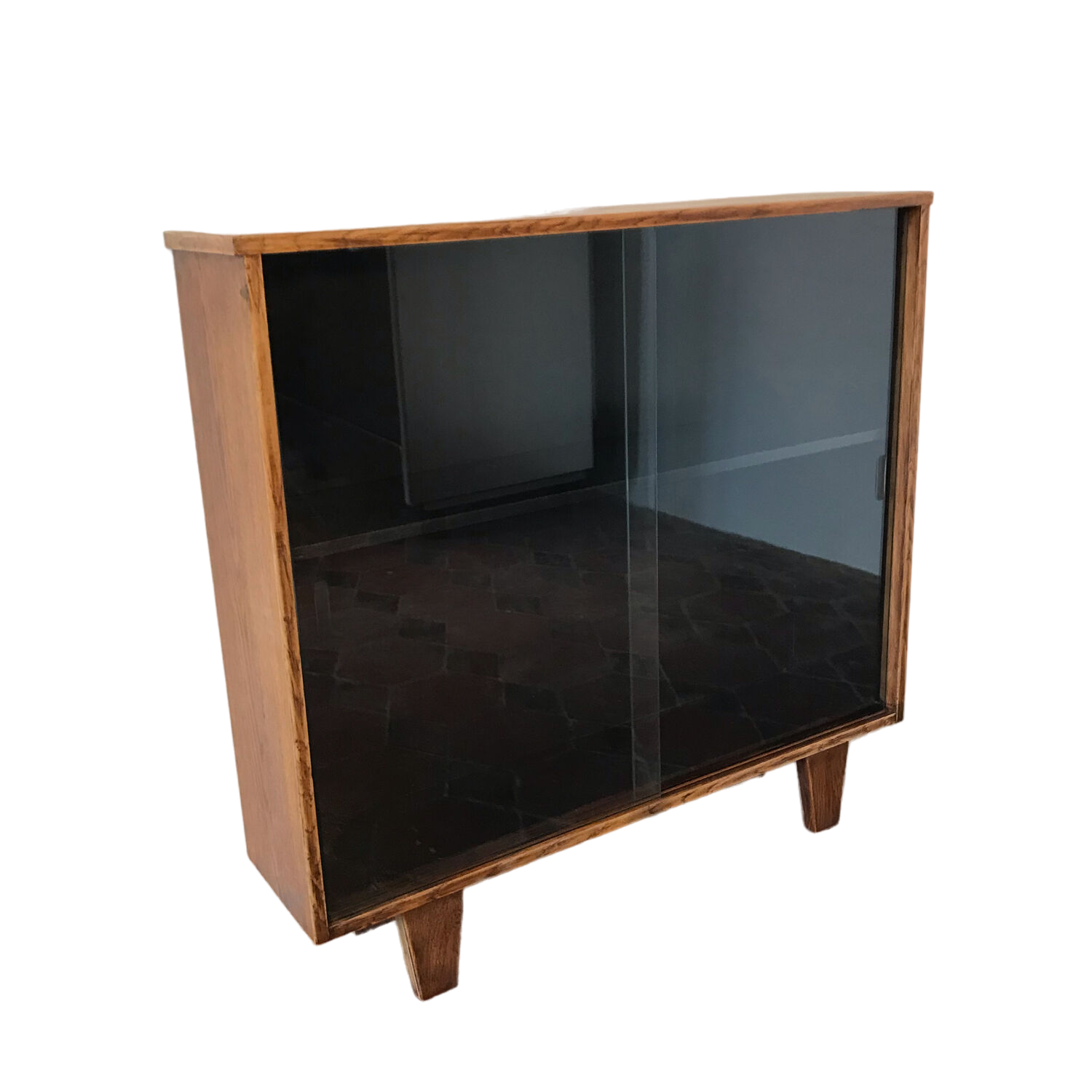 Vintage bar showcase 1950 in oak