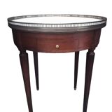 Louis XVI style hot water bottle table in mahogany and marble