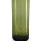 Cylindrical vase green glass Scandinavian design 70s