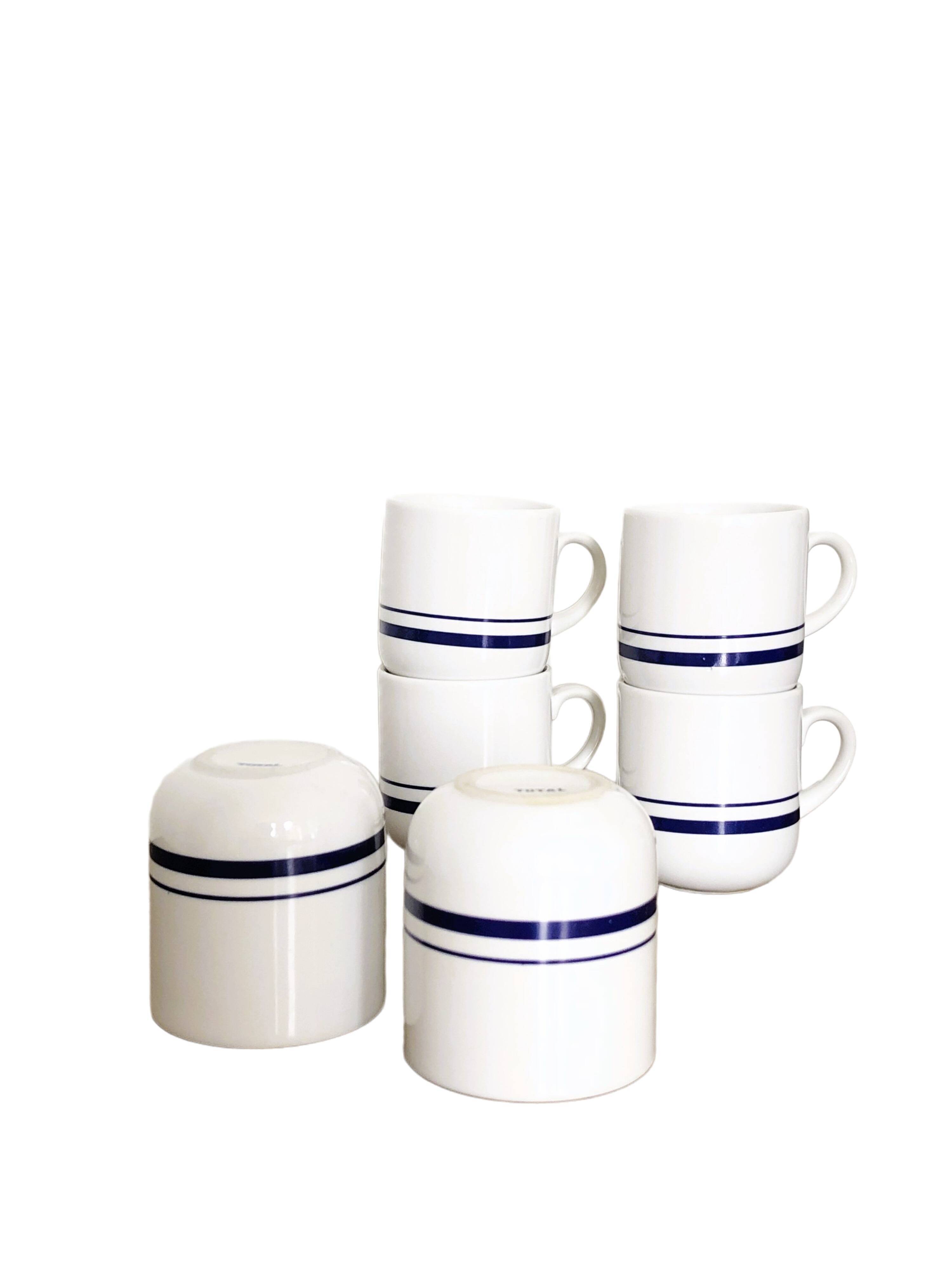 6 cups 'Total' vintage retro