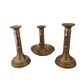 Set of 3 old candle holders with pushers