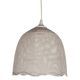 Suspension en rotin blanc