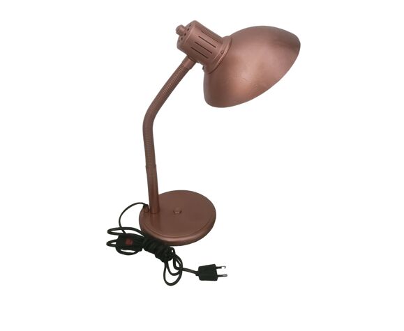 Lampe de bureau articulée Aluminor vintage cuivré rose | Selency