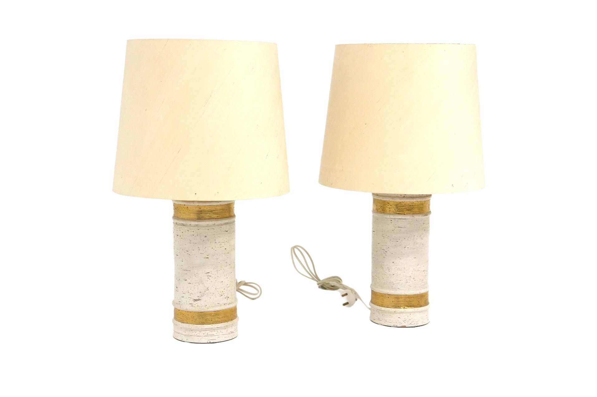 Set of 2 ceramic table lamps "Bitossi, Bergboms, Italy, 1970