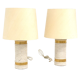 Set of 2 ceramic table lamps "Bitossi, Bergboms, Italy, 1970